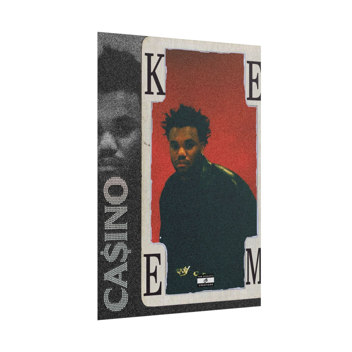 Casino Card Poster | Music Artist Playing Card Wall Art