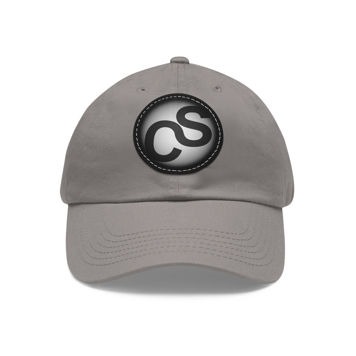Round Leather Sam Schwartz Creations Patch Hat — Monogram Sam Schwartz Creations Casual Baseball Cap