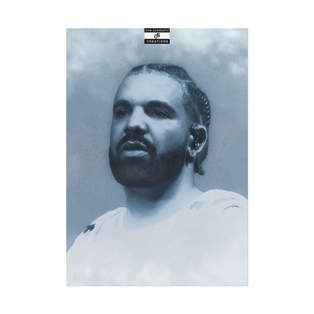 Blue Haze Poster | Drake Music Portrait Wall Art