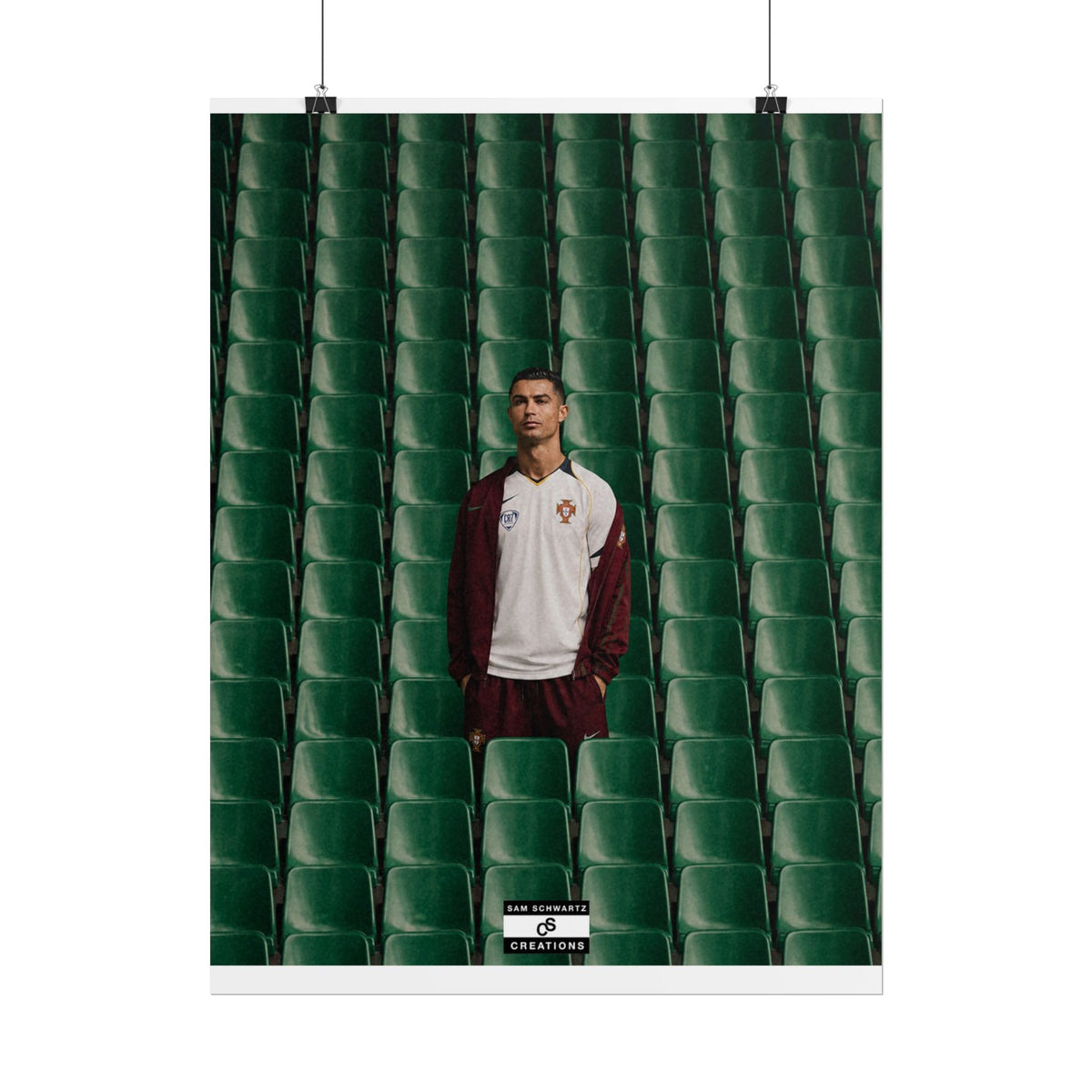 Quiet Confidence Poster | Cristiano Ronaldo Portugal Football Wall Art
