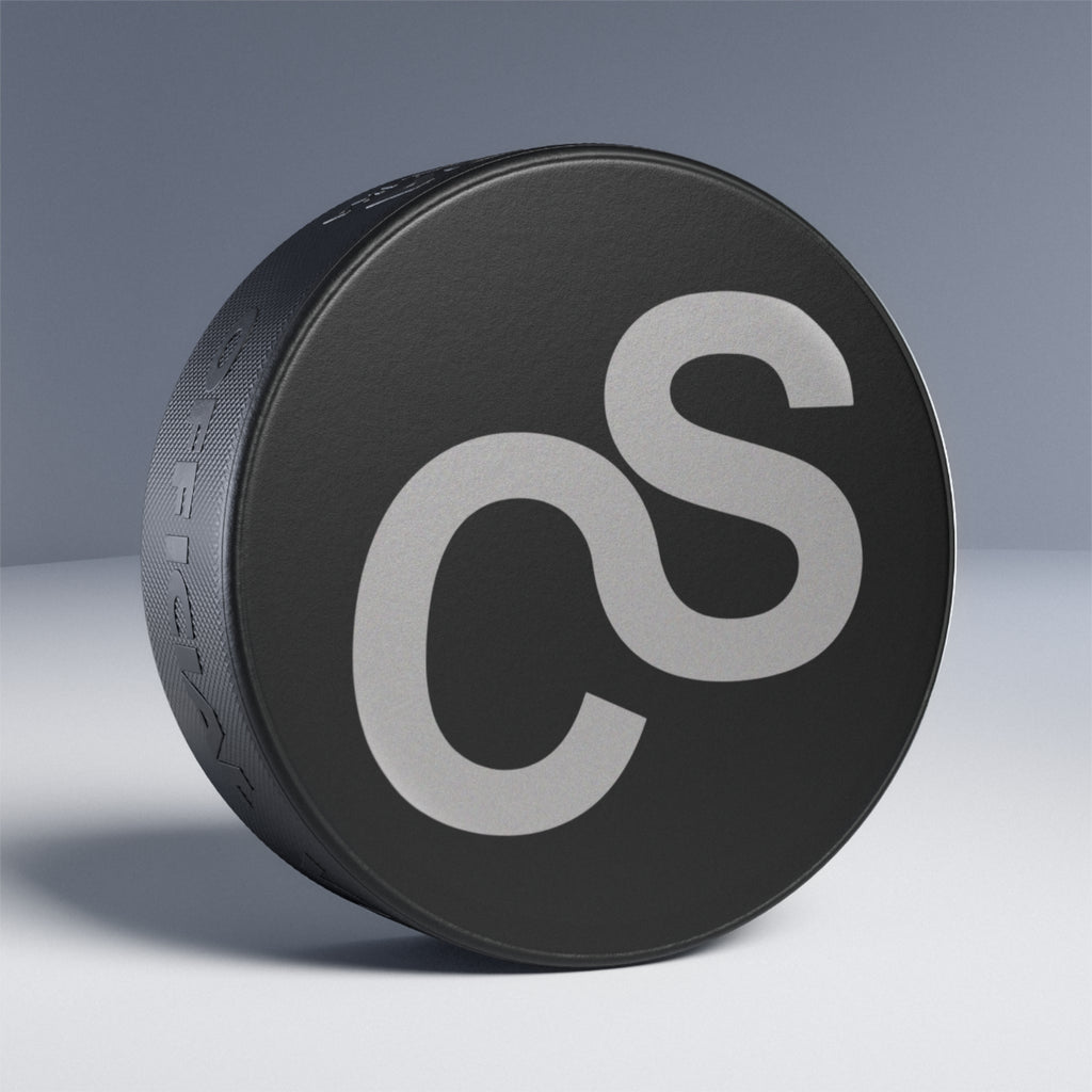 Sam Schwartz Creations Hockey Puck — Minimal Monogram Sam Schwartz Creations Team Puck