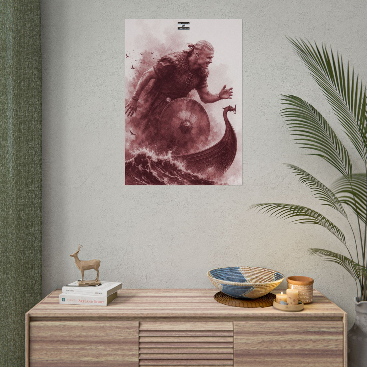 The Viking Poster | Erling Haaland Football Wall Art