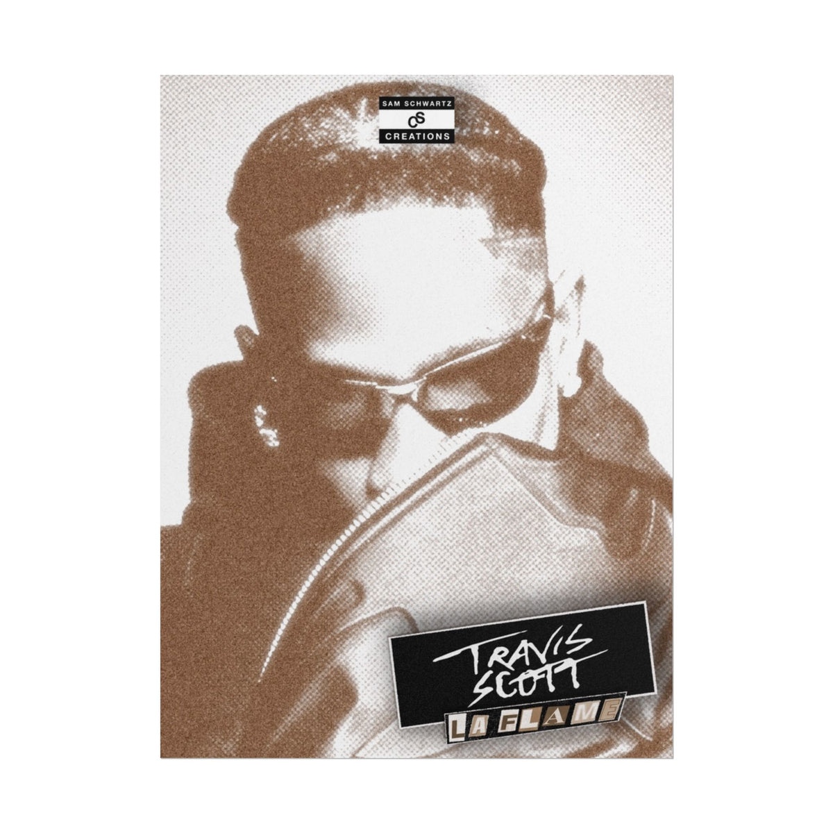 La Flame Poster | Travis Scott Hip-Hop Wall Art