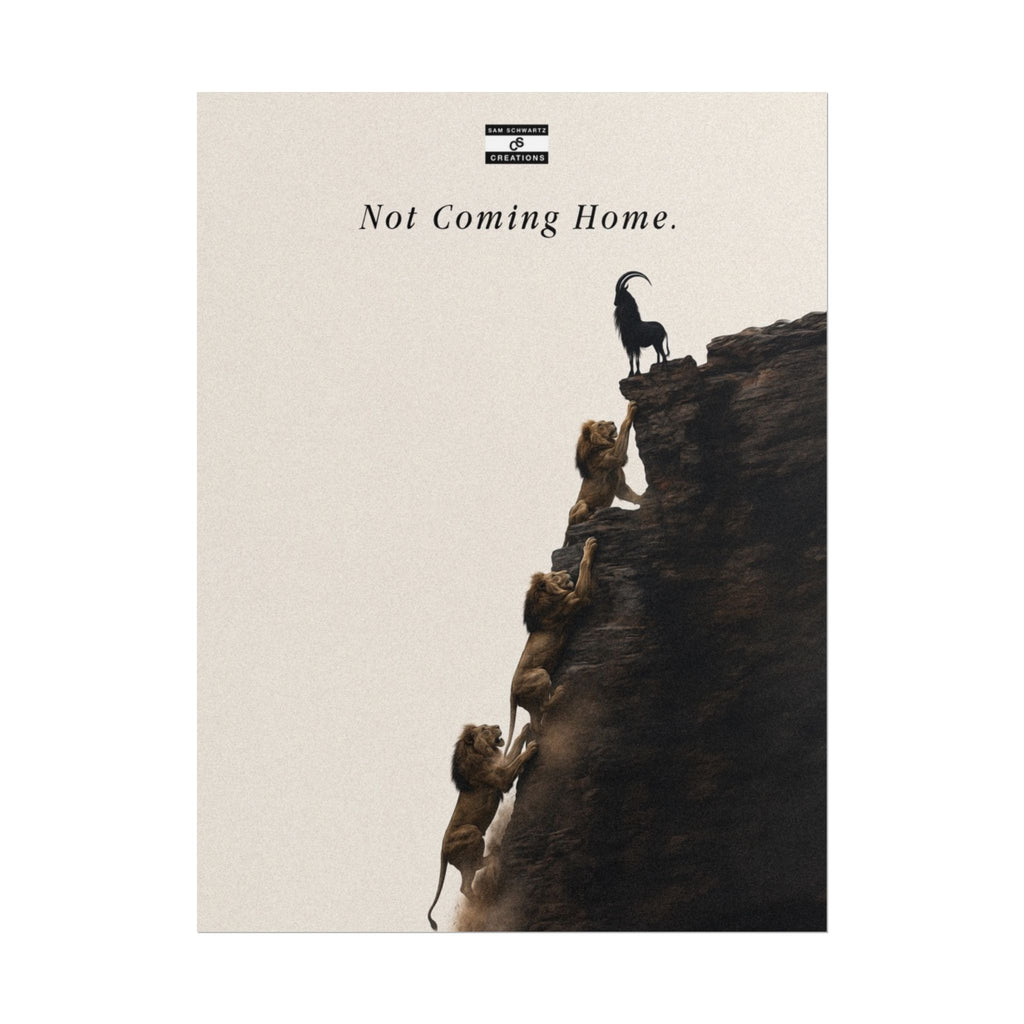 Not Coming Home Poster | England Football Lion and GOAT Wall Art