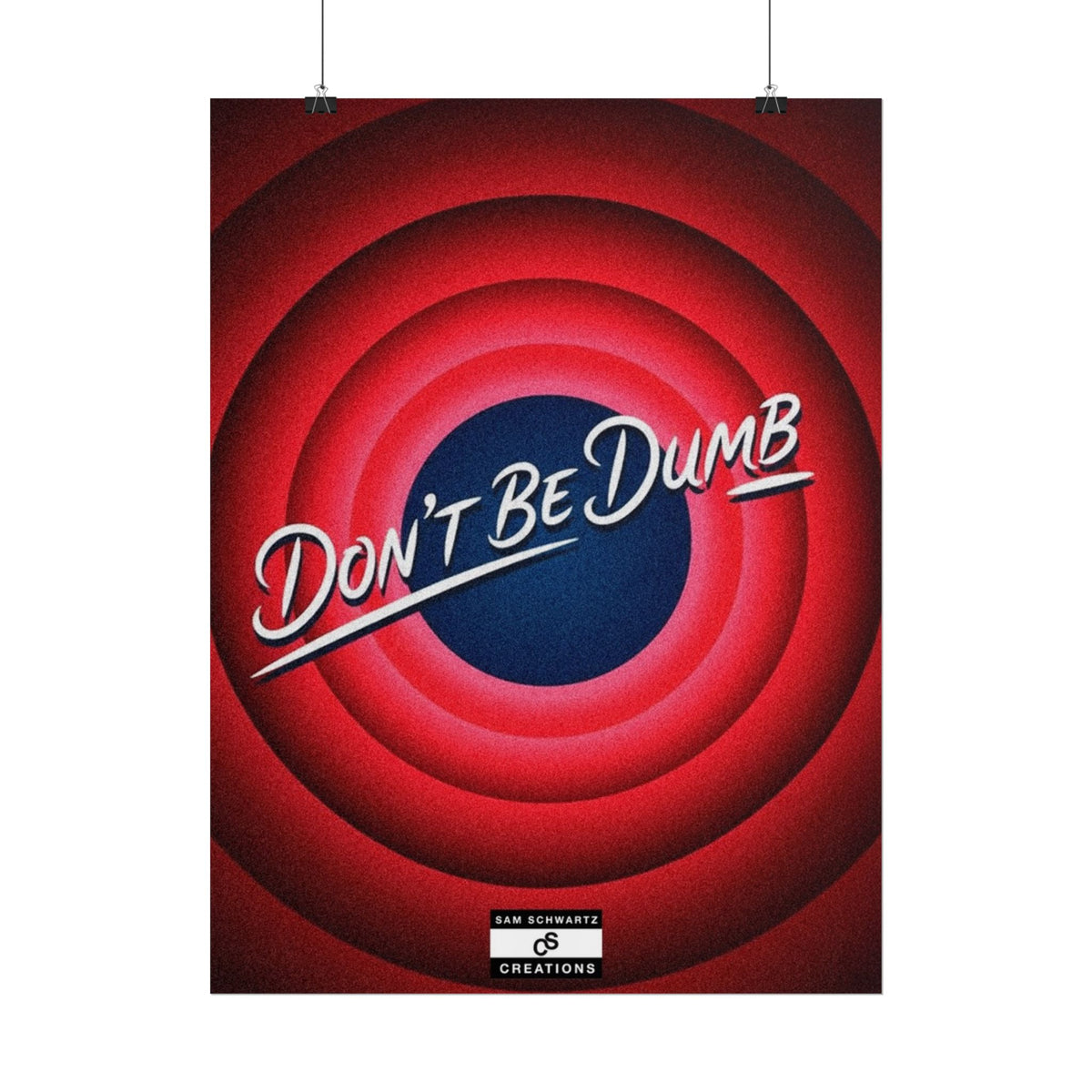 Don't Be Dumb Poster | Retro Target Typography Wall Art