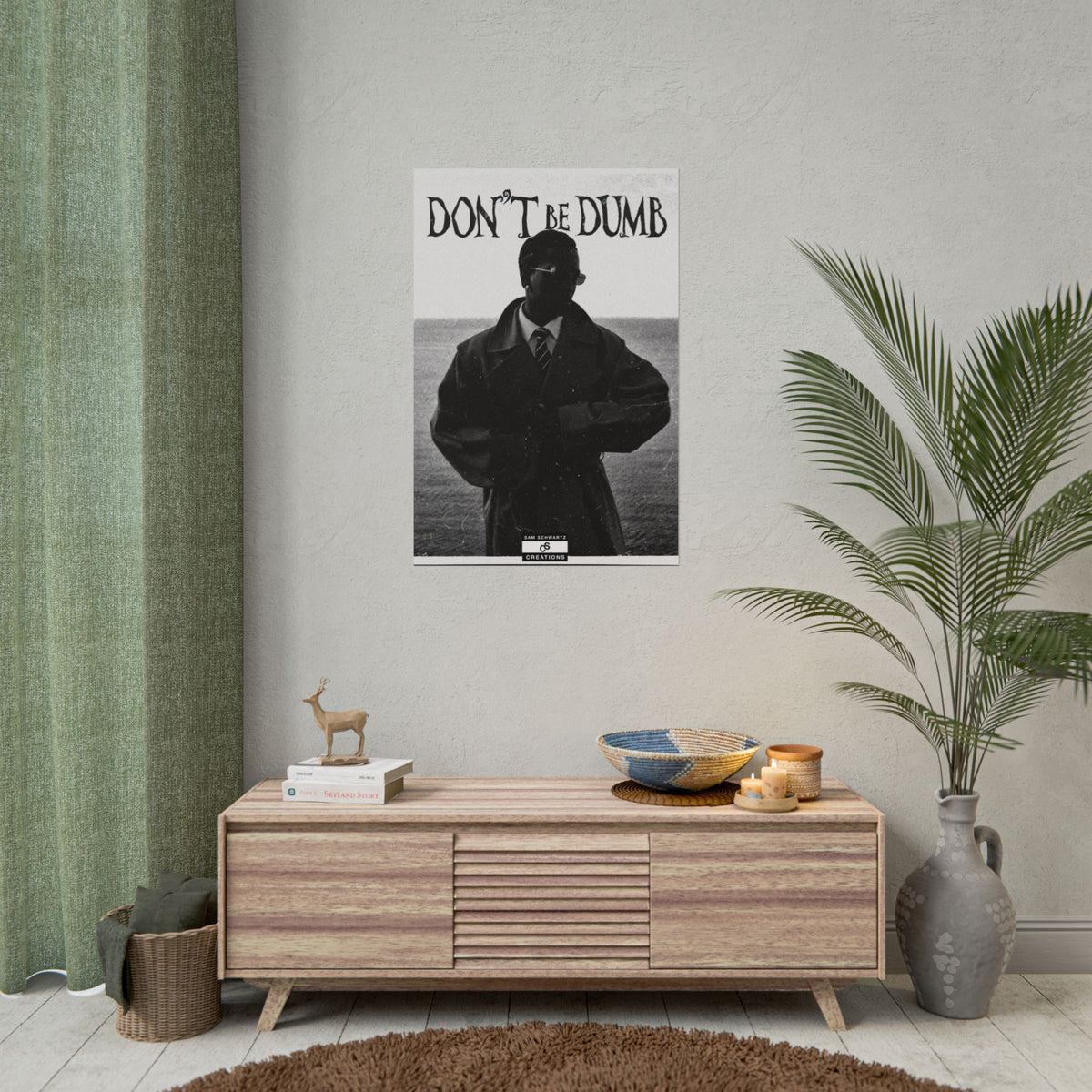 Don't Be Dumb Poster | Coastal Editorial Music Wall Art
