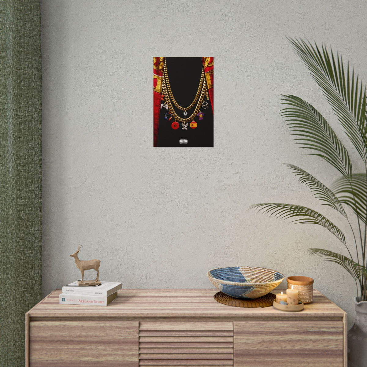 Culture in Gold Poster | Football, Music and Morocco-Spain Wall Art