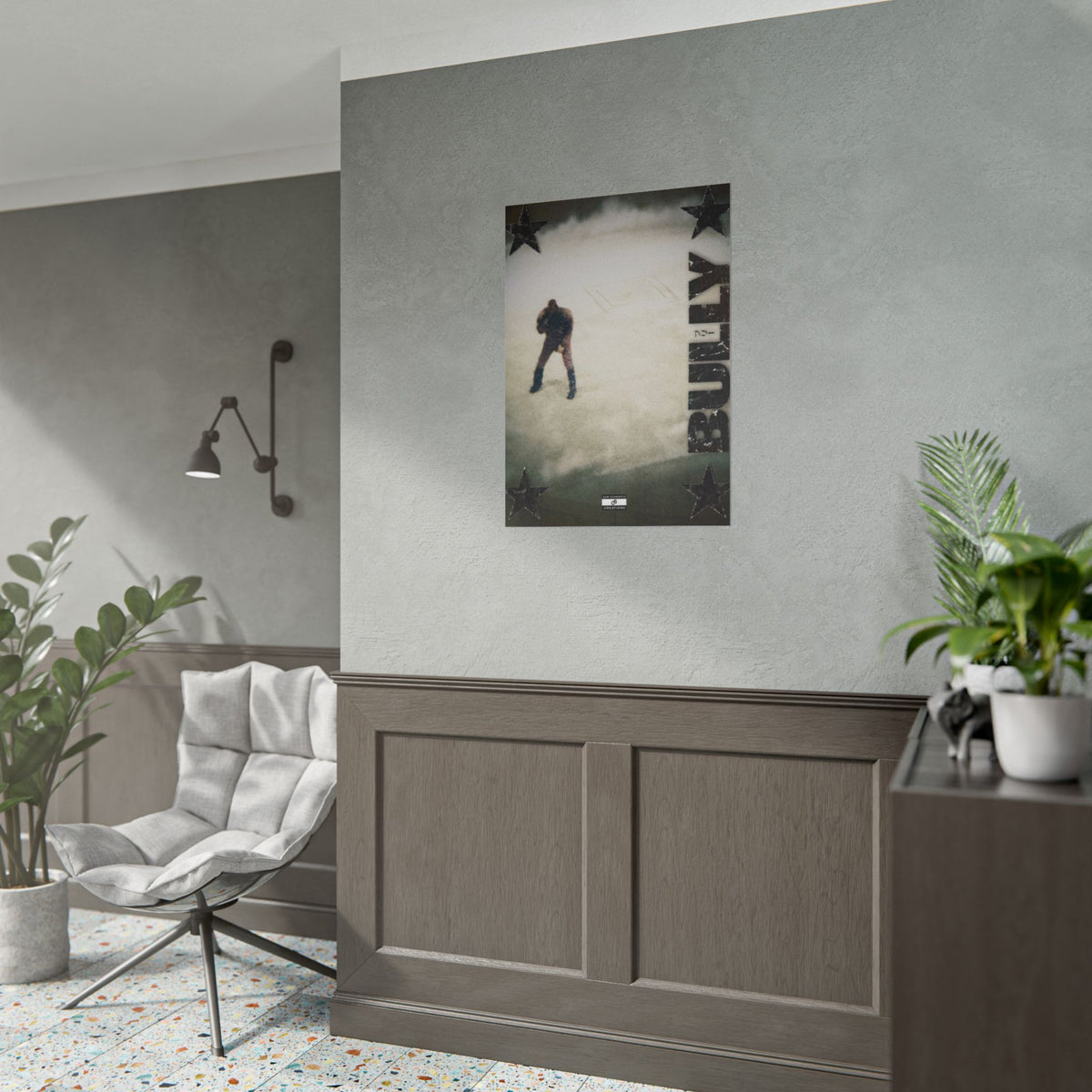 Bully in the Mist Poster | Experimental Kanye West Music Wall Art