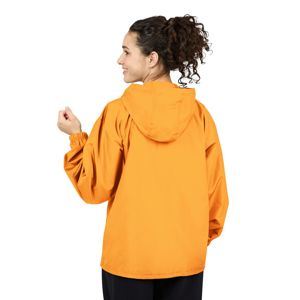 Sam Schwartz Creations x Champion Packable Anorak Jacket with Embroidered Chest Logo – Lightweight Windbreaker
