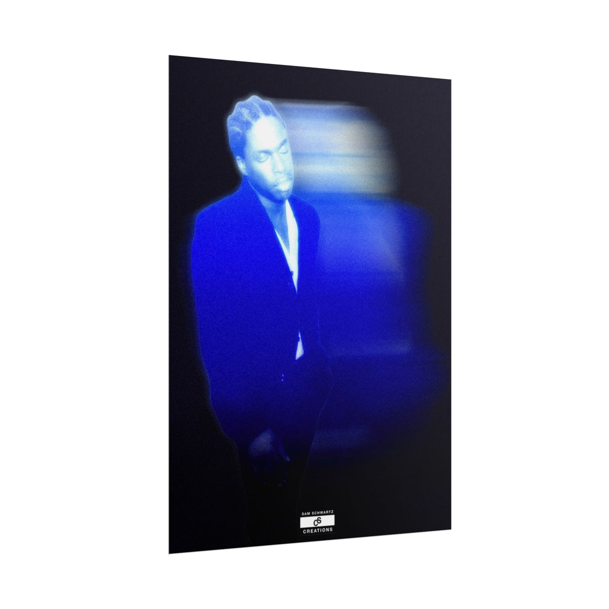 Blue Motion Poster | Contemporary Music Wall Art