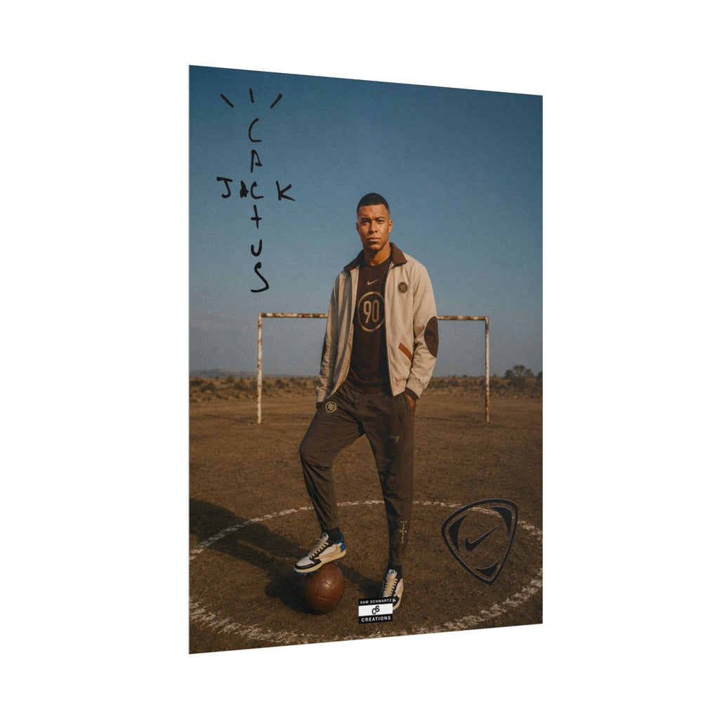 Cactus Jack 90 Poster | Kylian Mbappé Football Wall Art