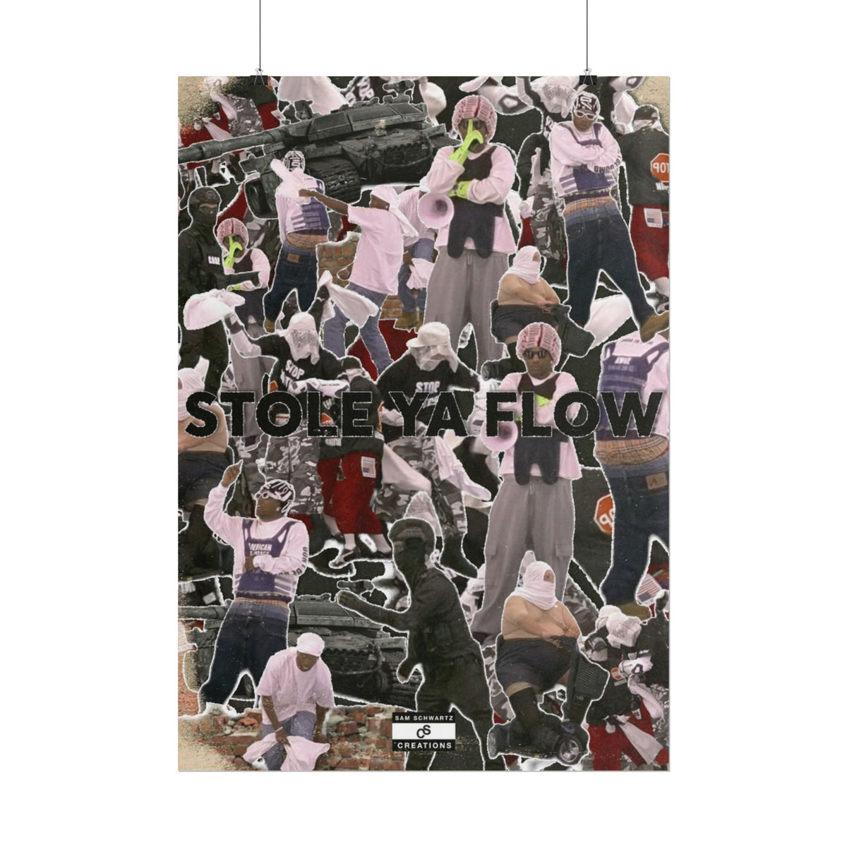 Stole Ya Flow Poster | Underground Hip-Hop Collage Wall Art