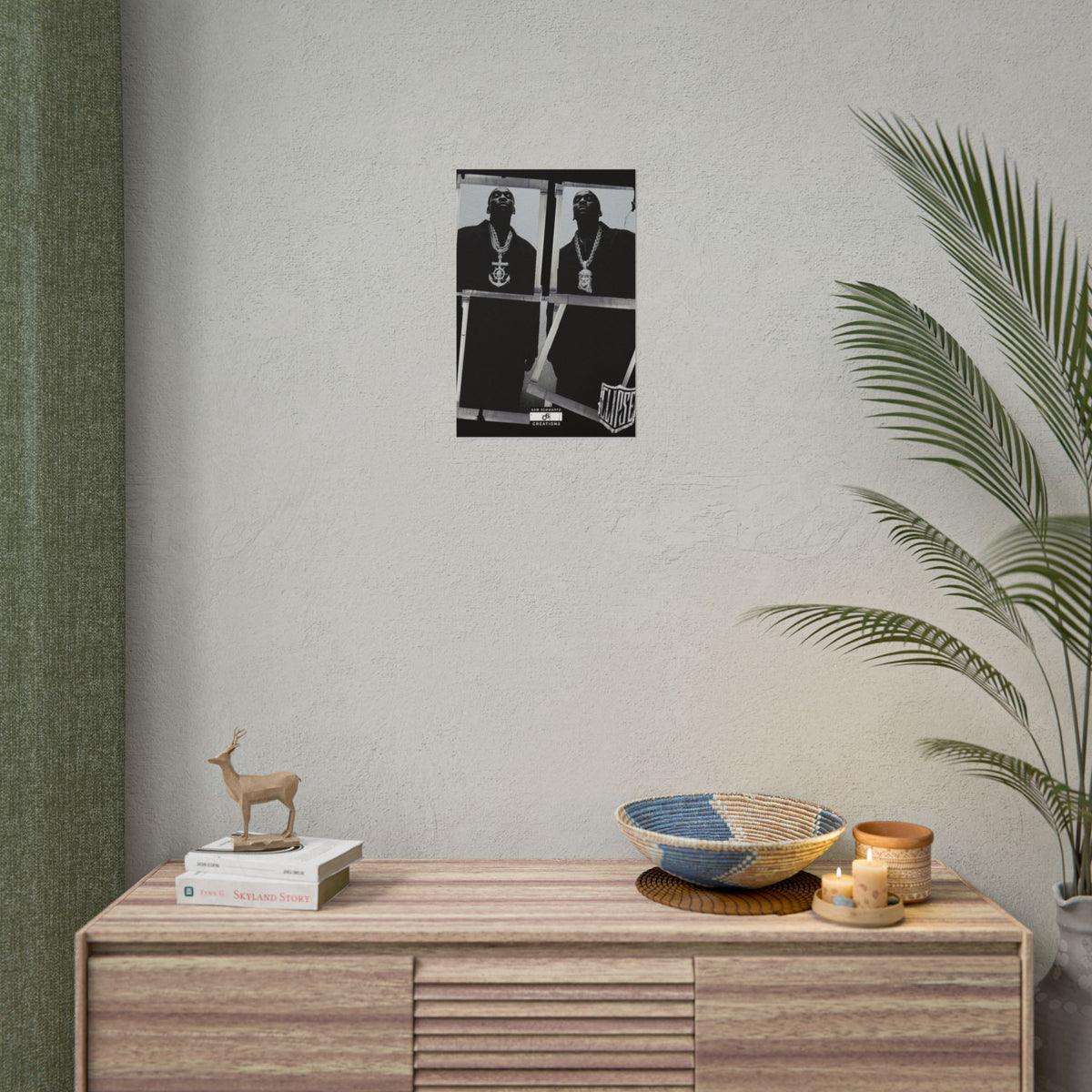 Clipse Chains Poster | Hip-Hop Portrait Wall Art