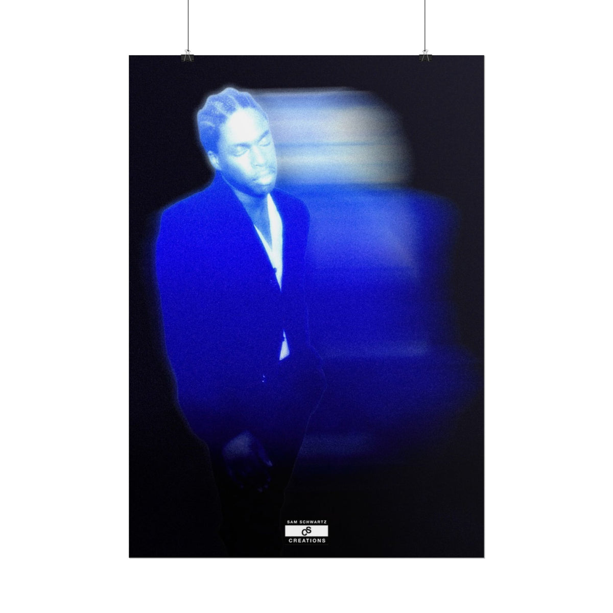 Blue Motion Poster | Contemporary Music Wall Art