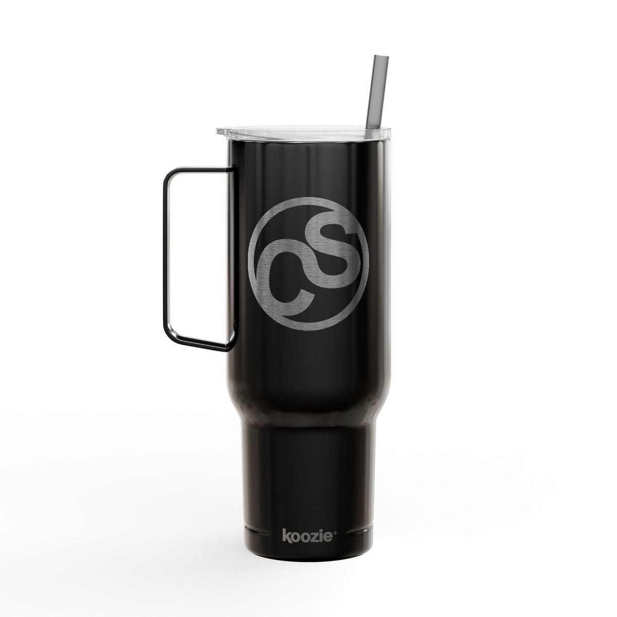 40oz Engraved Sam Schwartz Creations Insulated Tumbler with Handle & Lid — Stainless Travel Cup