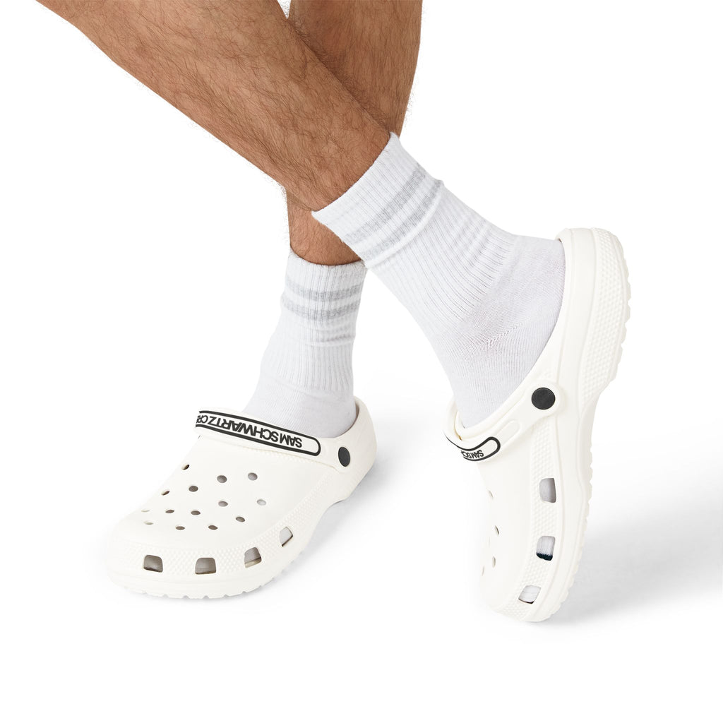 Sam Schwartz Creations White EVA Foam Clogs — Lightweight Comfort Slip-On Shoes