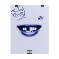 Blue Lips Poster | Experimental Hip-Hop Wall Art