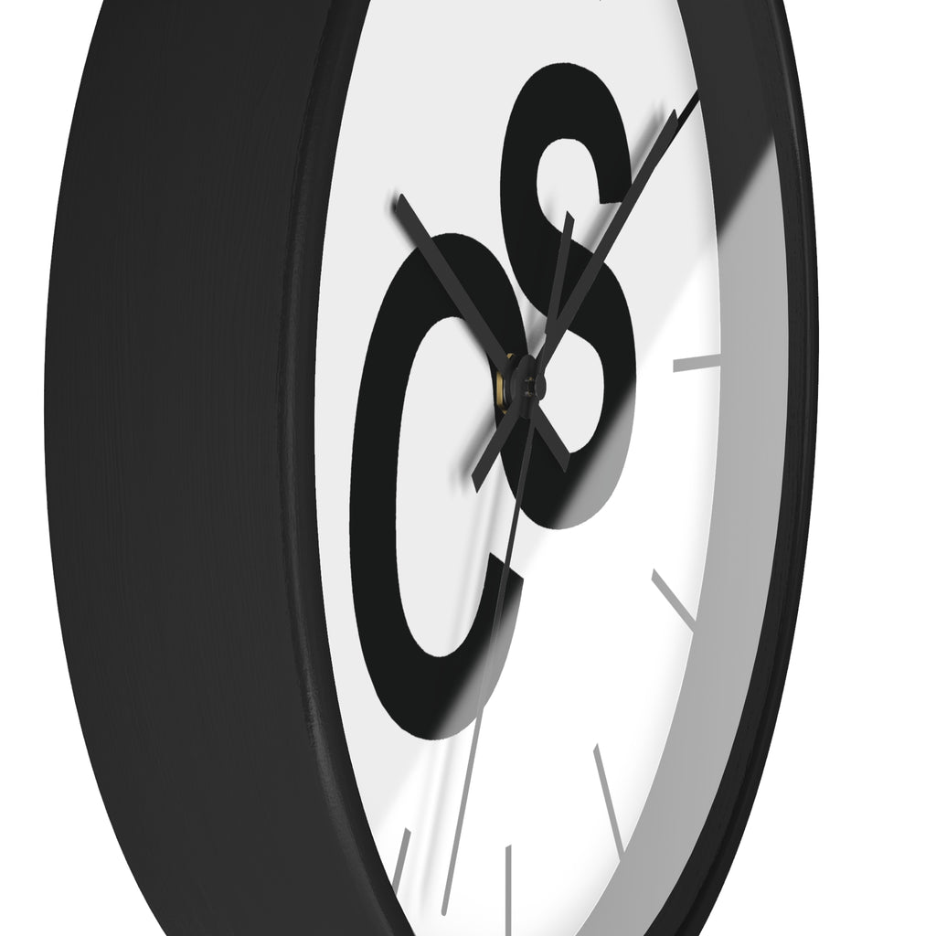 Sam Schwartz Creations Wall Clock — Bold SSC Initials Modern Clock
