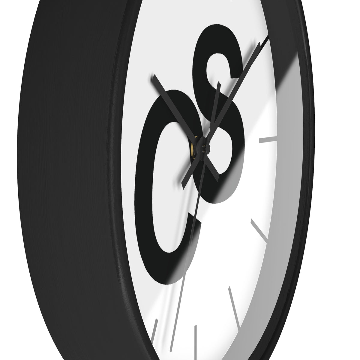 Sam Schwartz Creations Wall Clock — Bold SSC Initials Modern Clock
