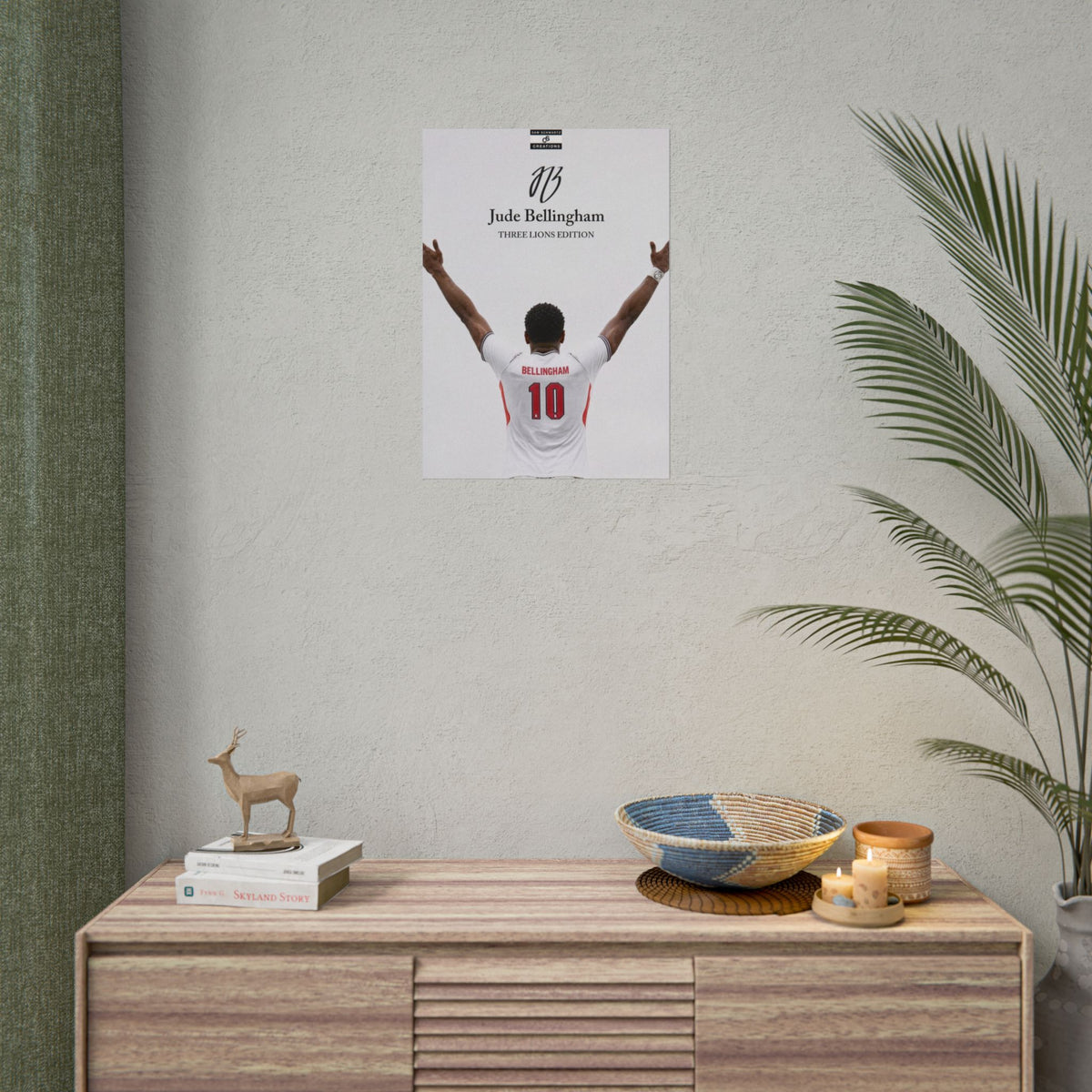 Three Lions Edition Poster | Jude Bellingham England Football Wall Art