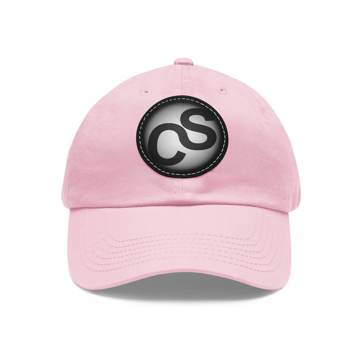 Round Leather Sam Schwartz Creations Patch Hat — Monogram Sam Schwartz Creations Casual Baseball Cap