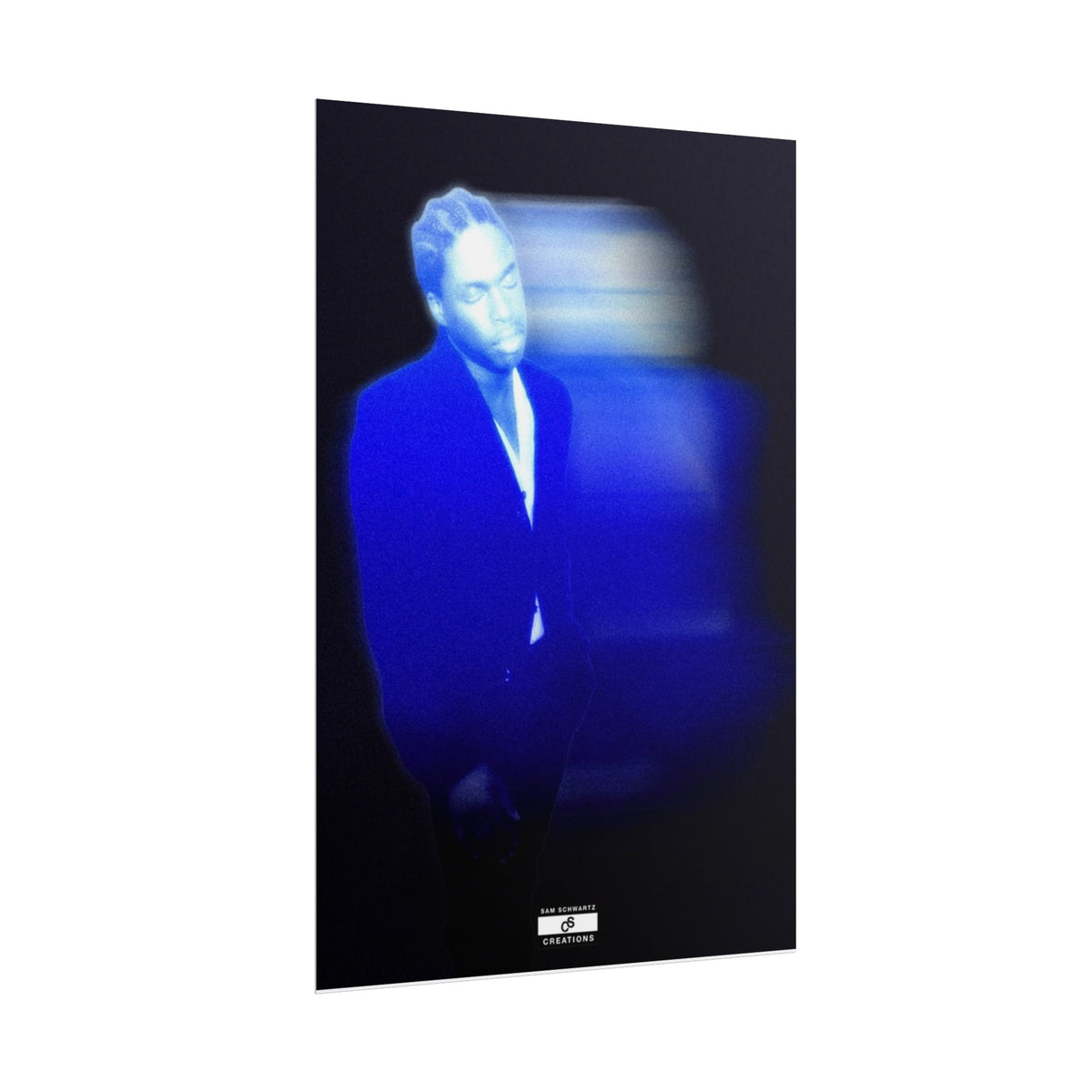 Blue Motion Poster | Contemporary Music Wall Art