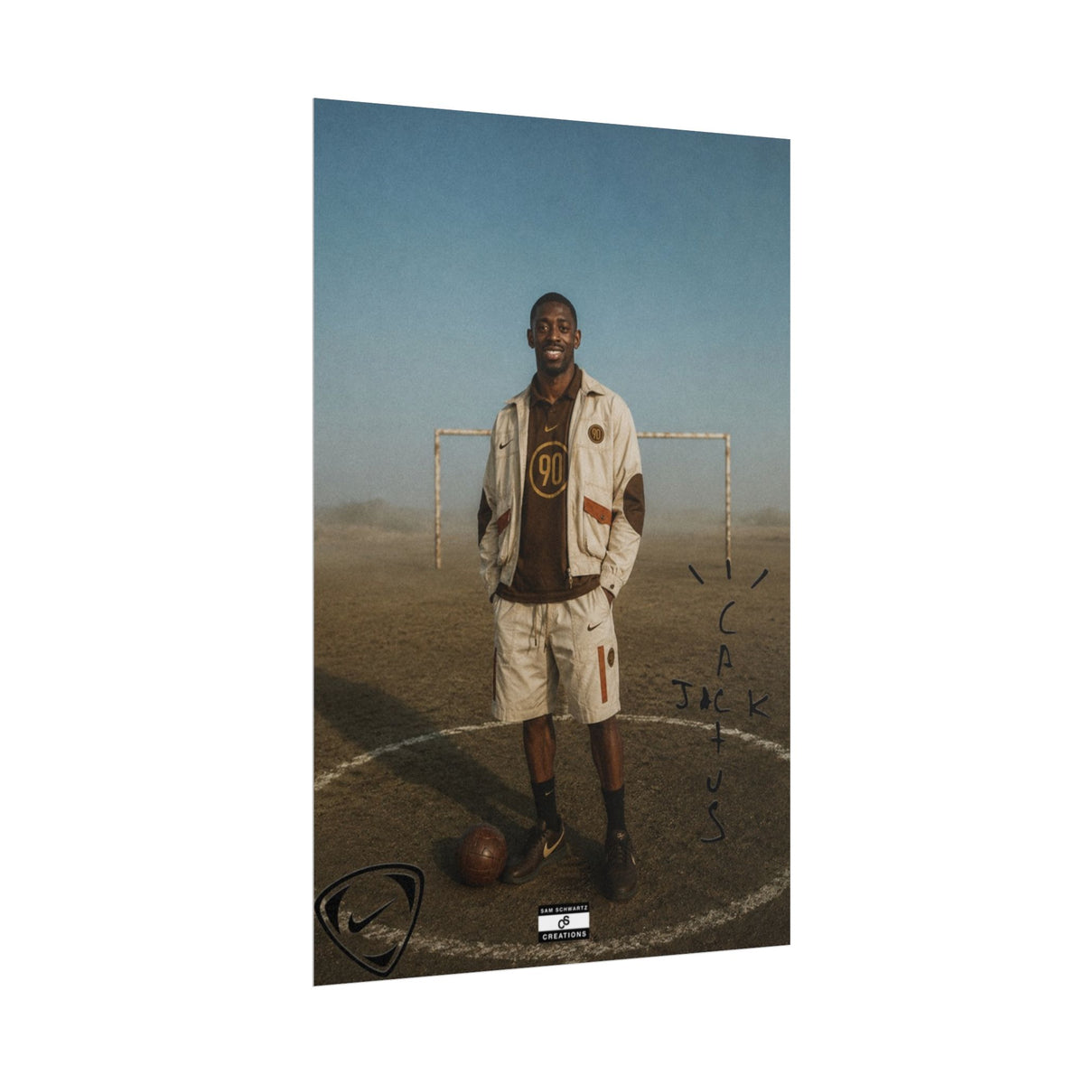 Cactus Jack 90 Poster | Ousmane Dembélé Football Wall Art