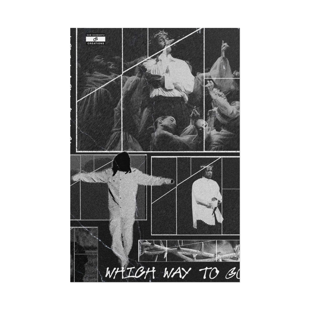 Which Way to Go Poster | Kendrick Lamar Live Music Collage Wall Art