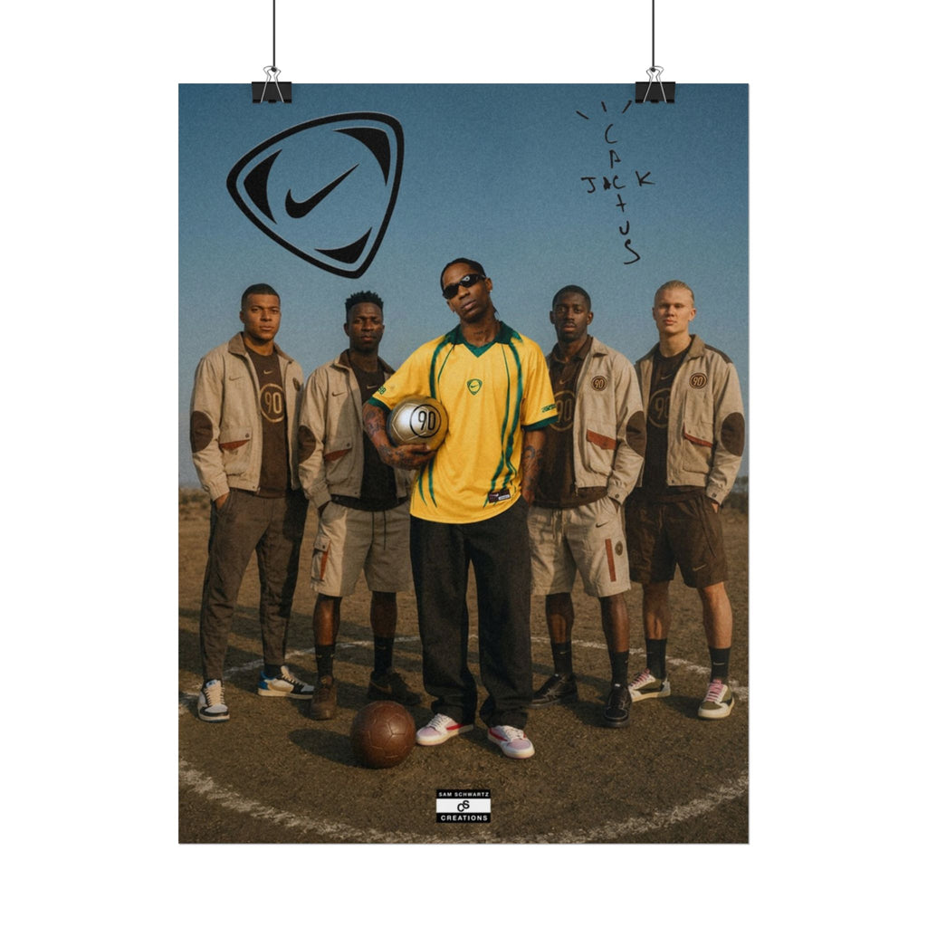 Cactus 90 Poster | Travis Scott and Football Icons Wall Art