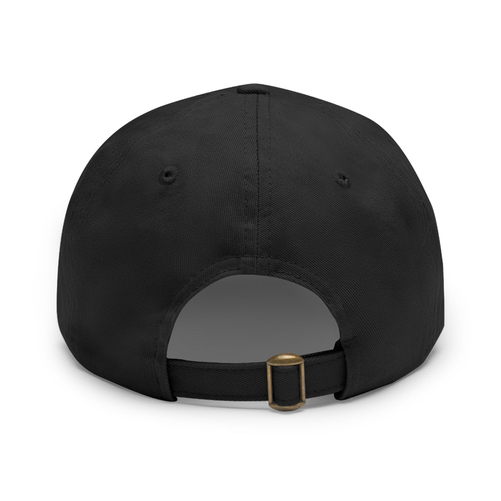 Round Leather Sam Schwartz Creations Patch Hat — Monogram Sam Schwartz Creations Casual Baseball Cap