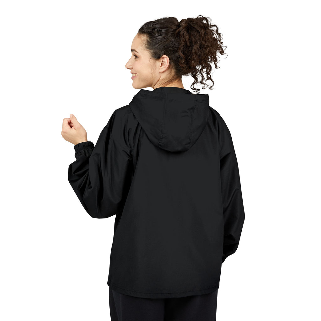 Sam Schwartz Creations x Champion Packable Anorak Jacket with Embroidered Chest Logo – Lightweight Windbreaker