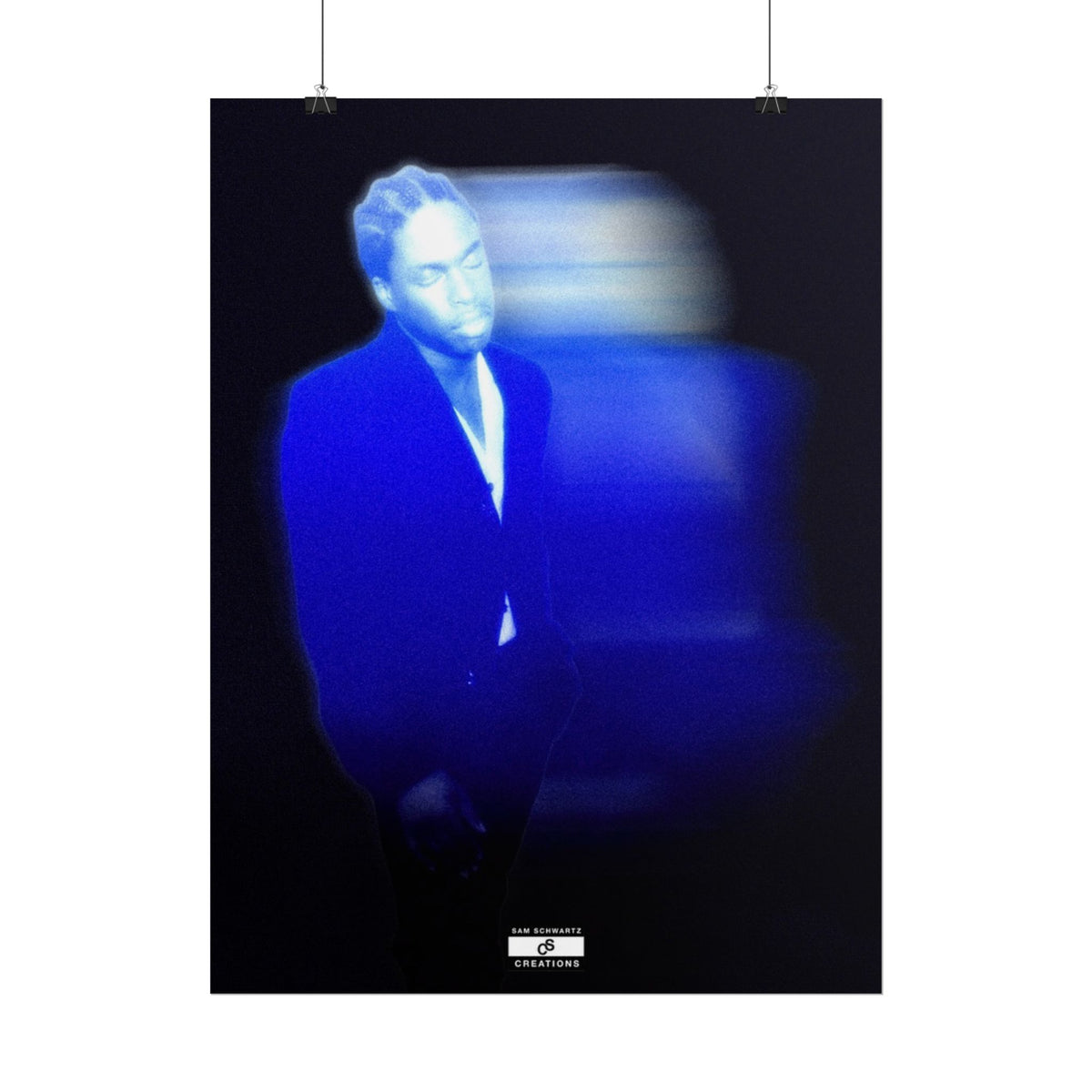 Blue Motion Poster | Contemporary Music Wall Art