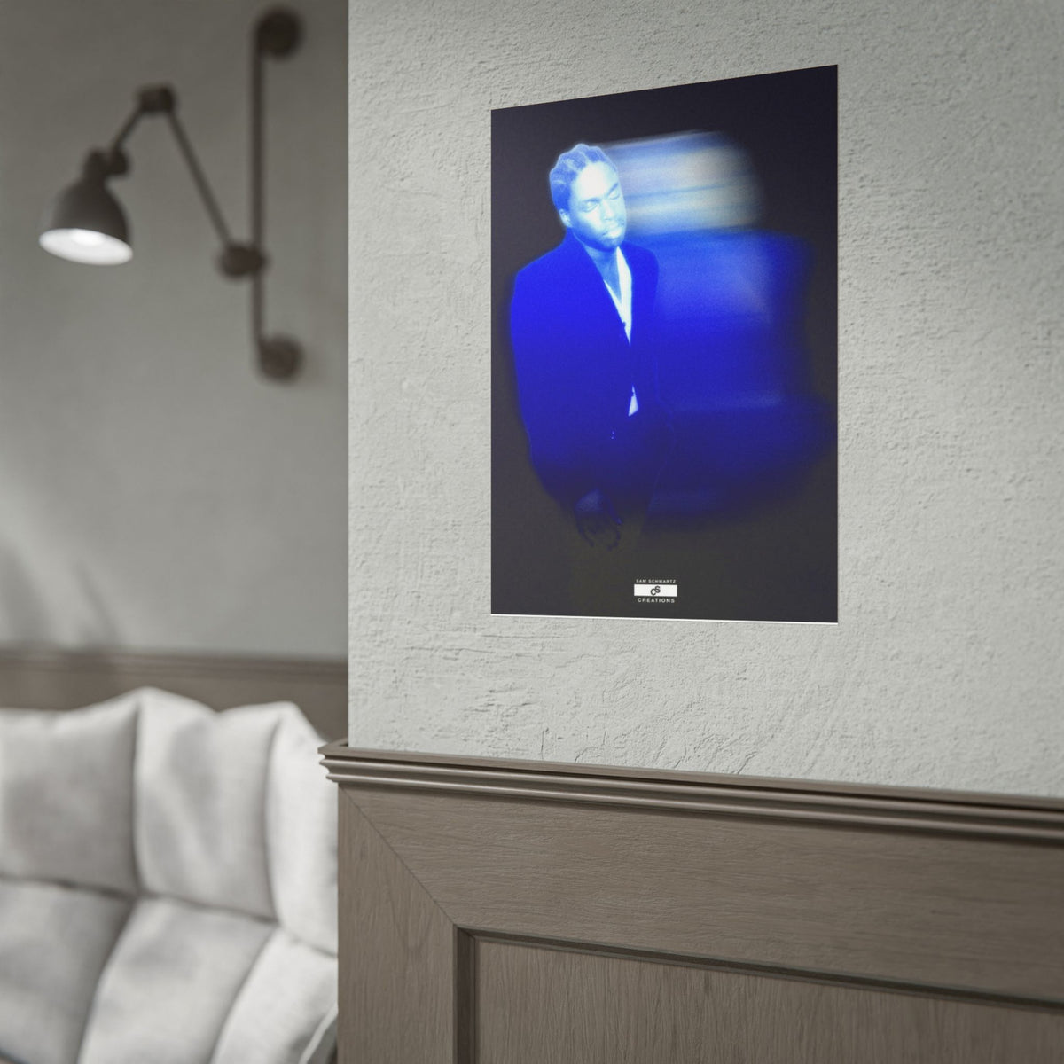 Blue Motion Poster | Contemporary Music Wall Art