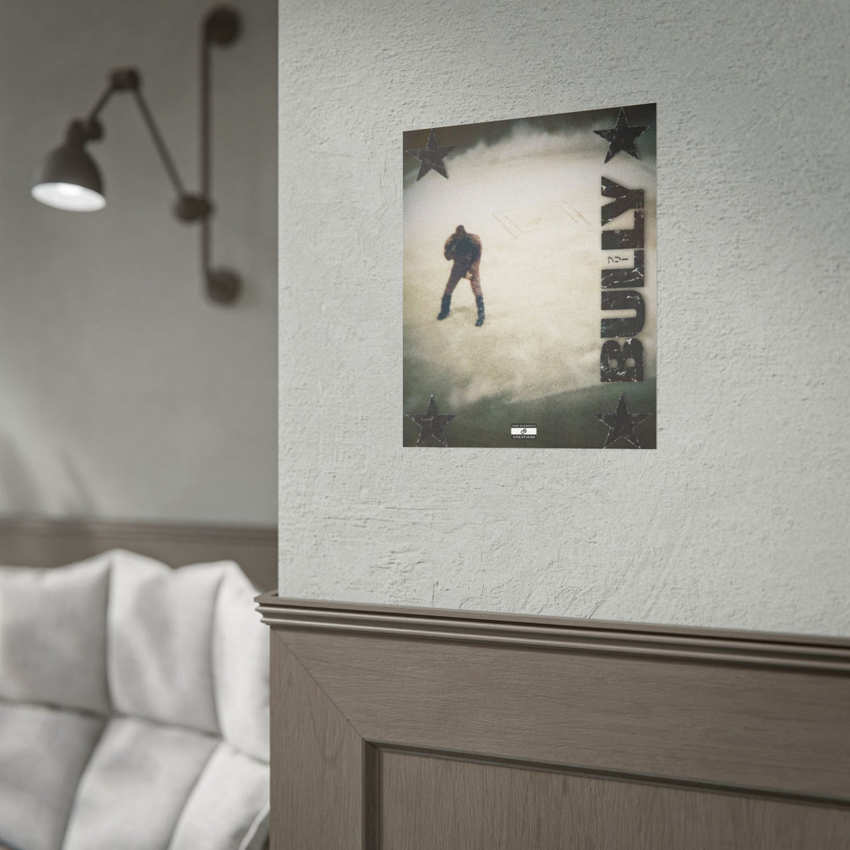 Bully in the Mist Poster | Experimental Kanye West Music Wall Art