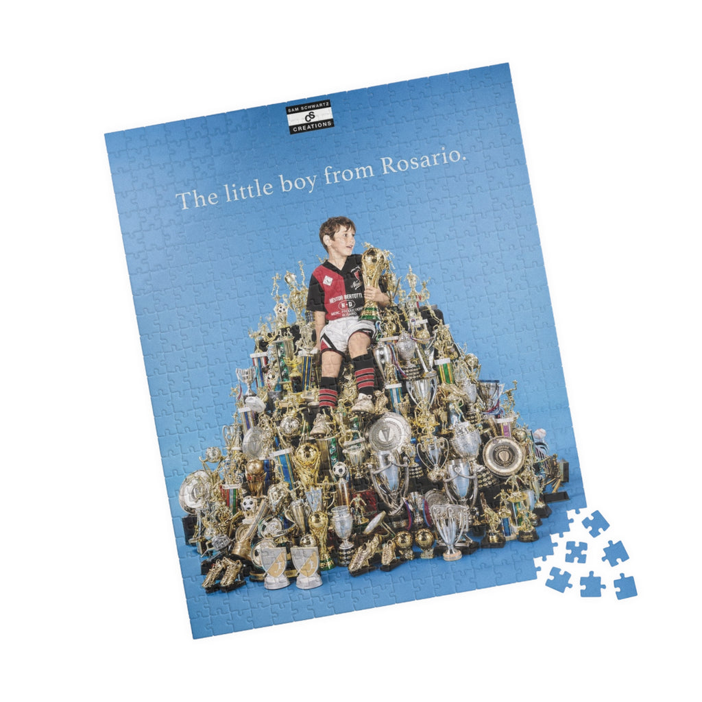 The Little Boy From Rosario Puzzle — Soccer Trophy Collage Jigsaw (110–1014 pcs)