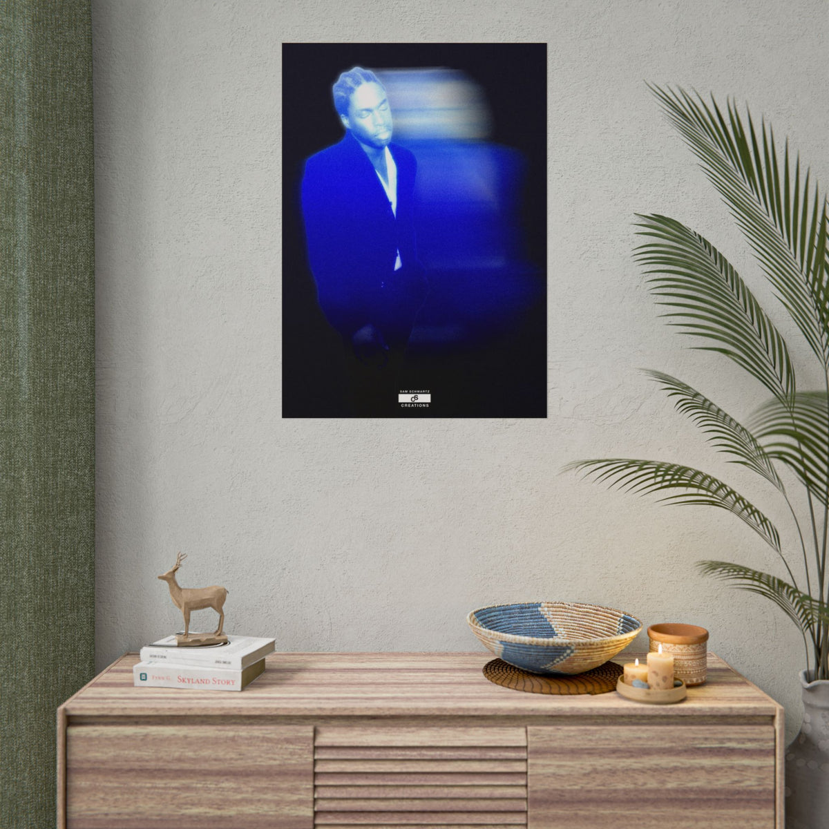 Blue Motion Poster | Contemporary Music Wall Art