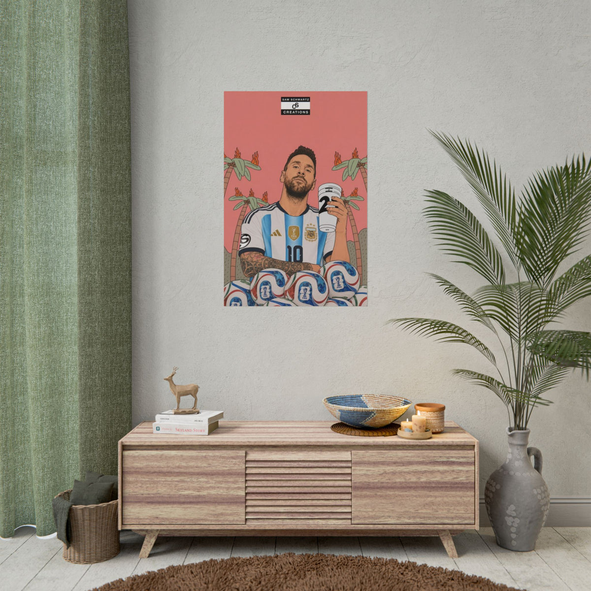 Fuel for Greatness Poster | Lionel Messi World Cup Football Wall Art