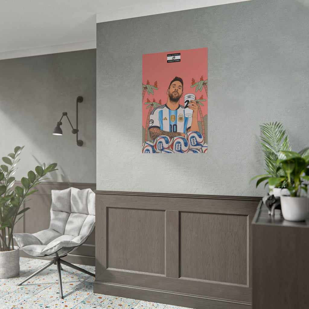 Fuel for Greatness Poster | Lionel Messi World Cup Football Wall Art