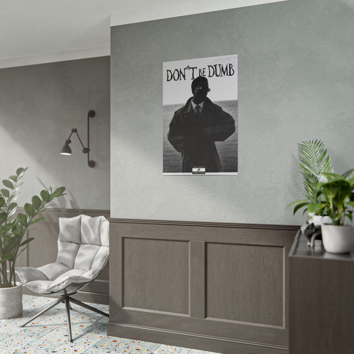 Don't Be Dumb Poster | Coastal Editorial Music Wall Art
