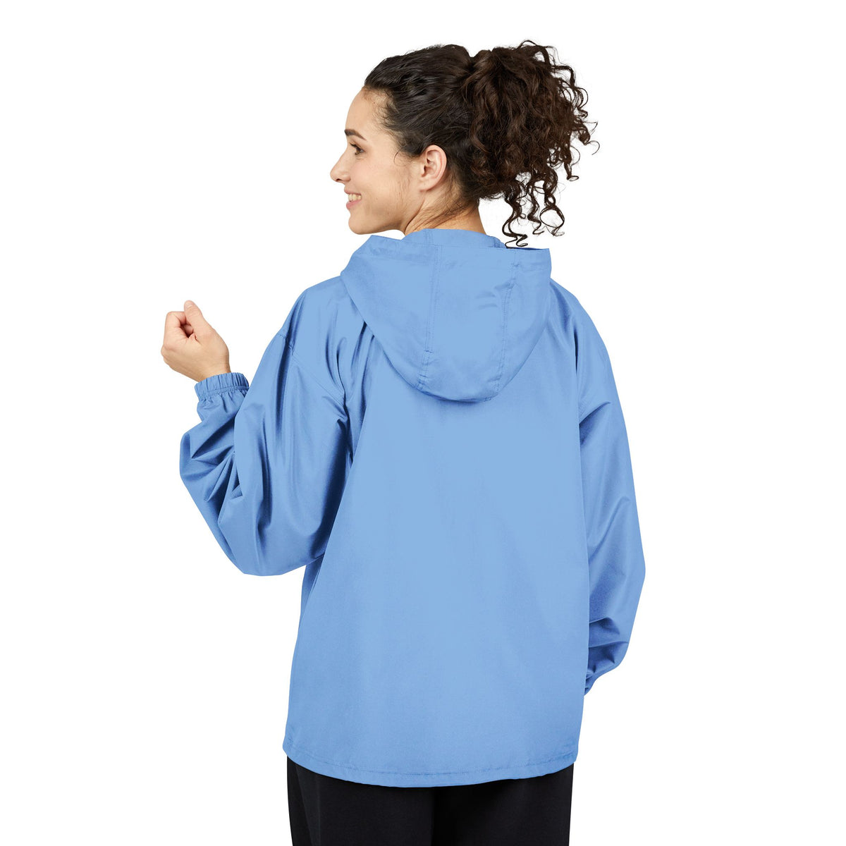 Sam Schwartz Creations x Champion Packable Anorak Jacket with Embroidered Chest Logo – Lightweight Windbreaker