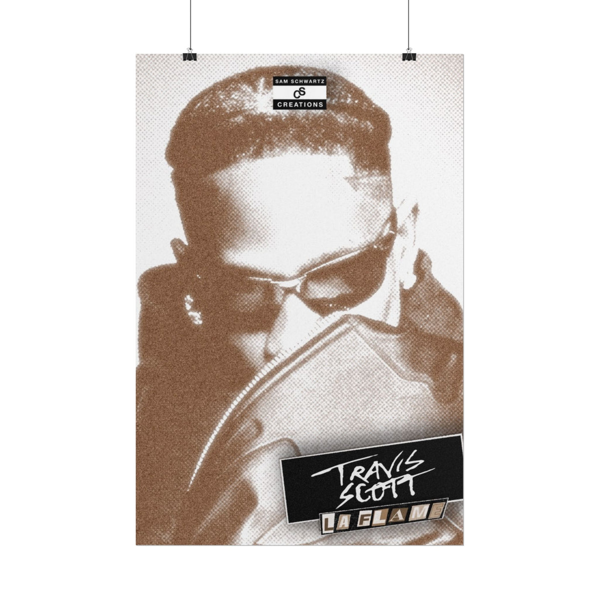 La Flame Poster | Travis Scott Hip-Hop Wall Art