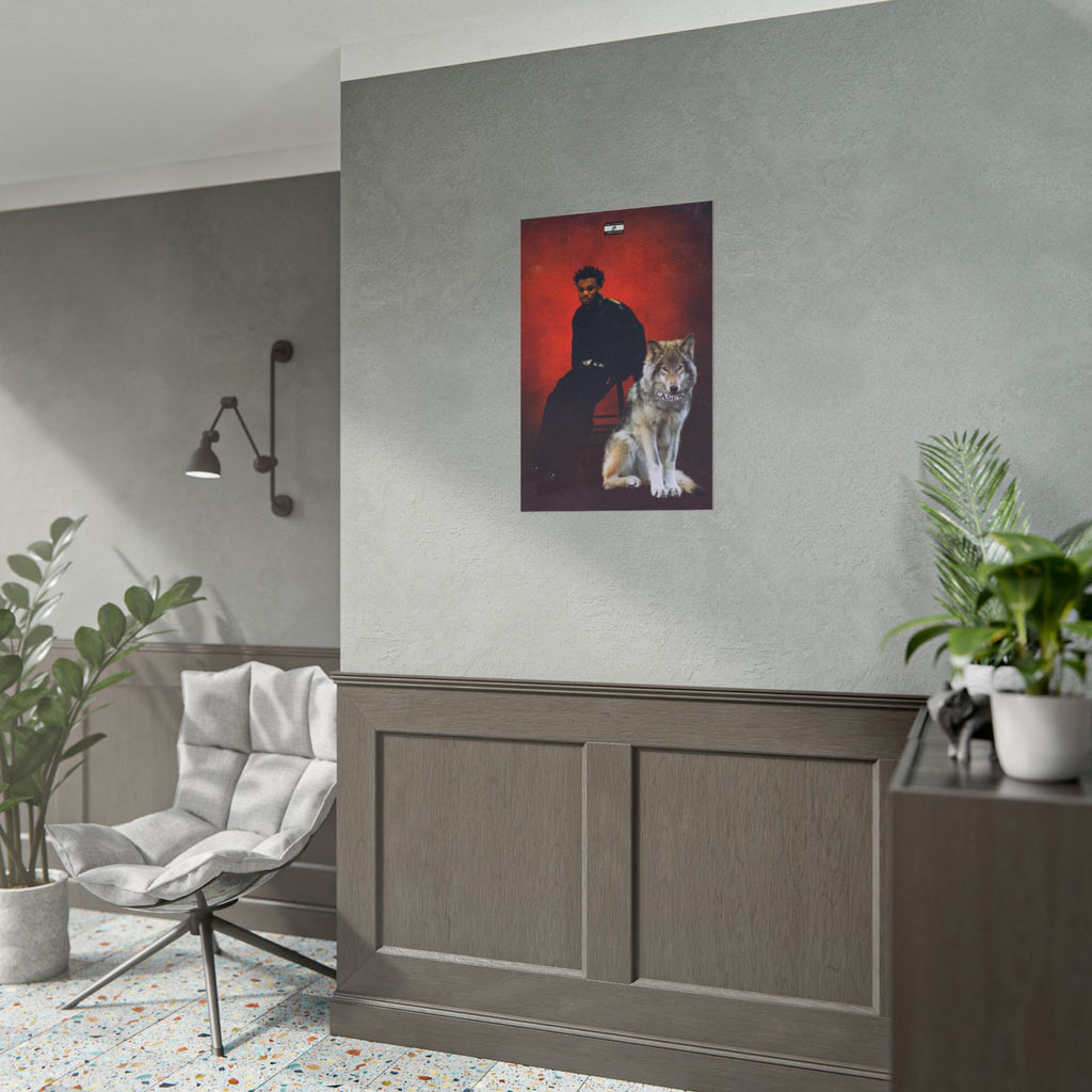Casino Wolf Poster | Music Baby Keem and Wolf Wall Art