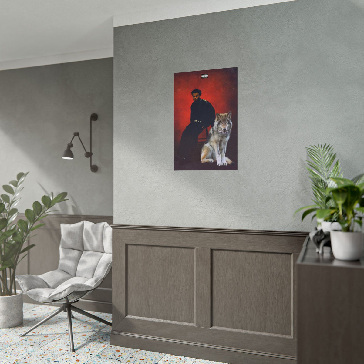 Casino Wolf Poster | Music Baby Keem and Wolf Wall Art
