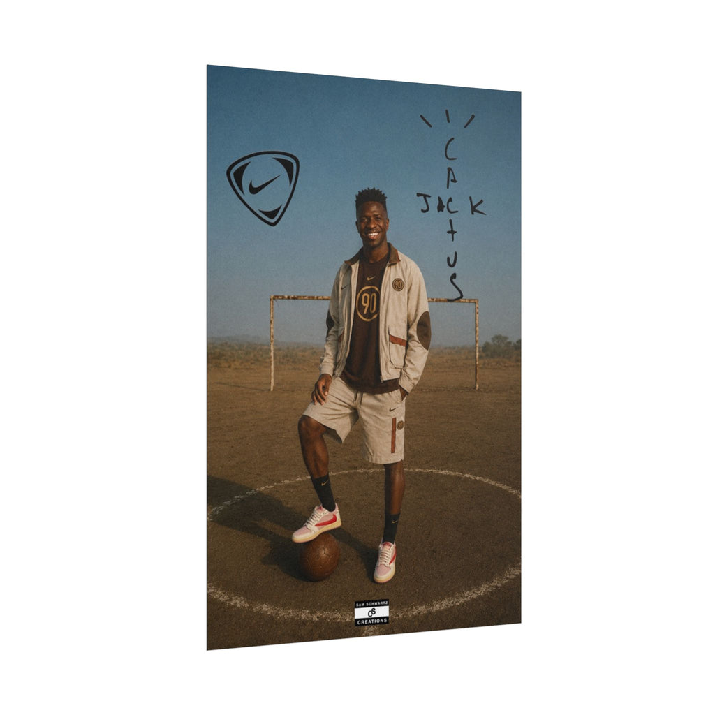 Cactus Jack 90 Poster | Vinícius Jr Football Wall Art