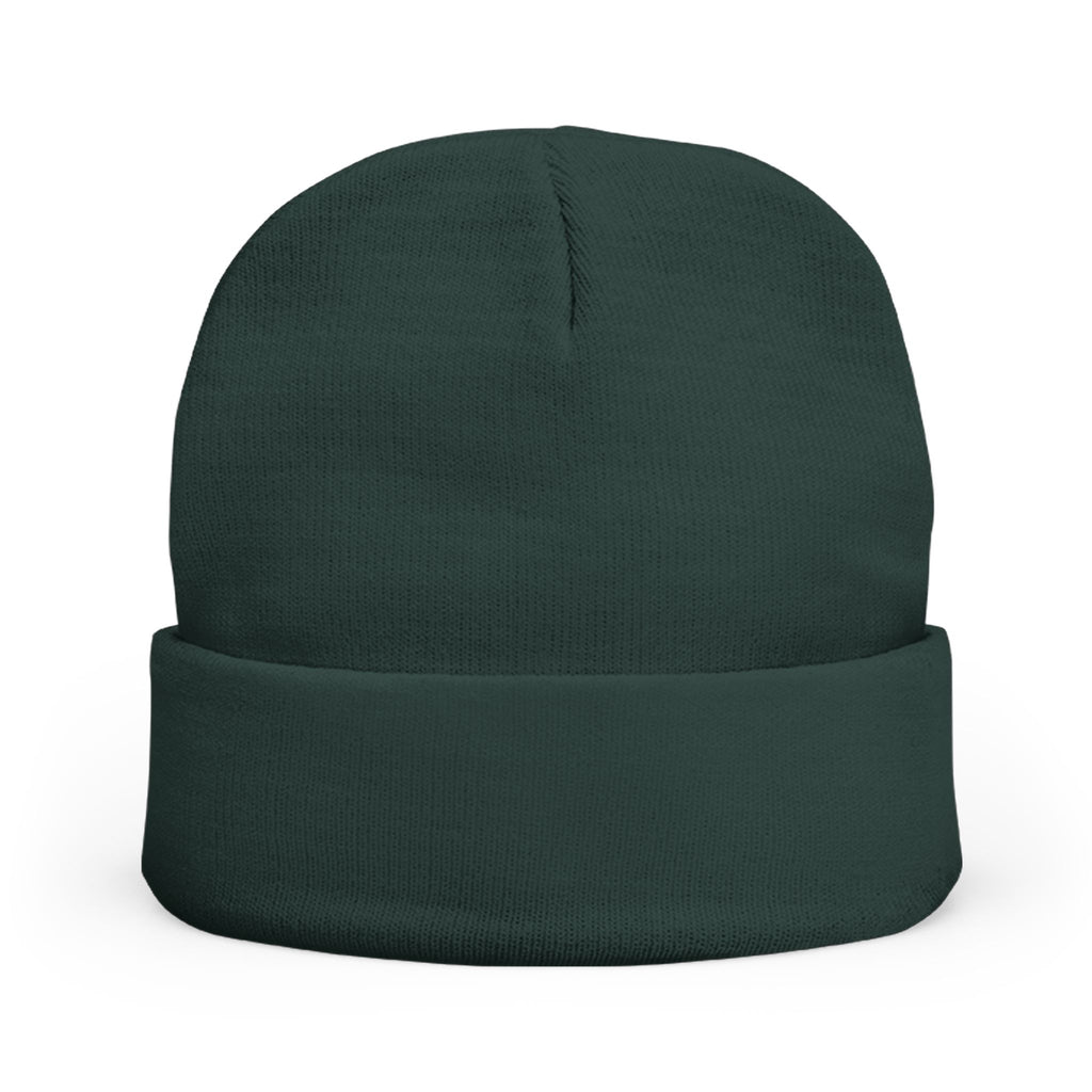 Embroidered Sam Schwartz Creations Logo Knit Beanie — Cozy Grey Winter Hat
