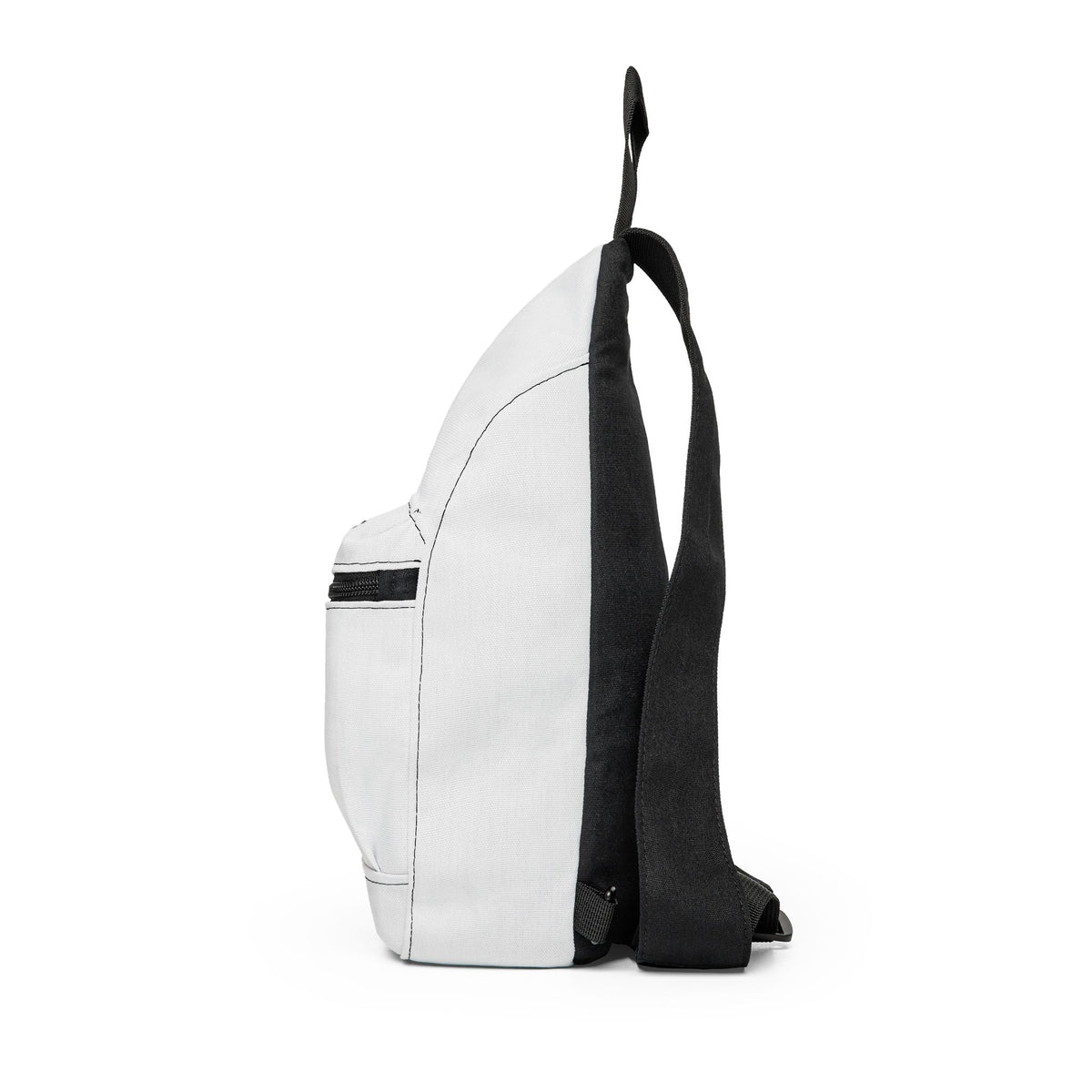 Sam Schwartz Creations White Sling Bag — Compact Crossbody Backpack for Everyday Travel