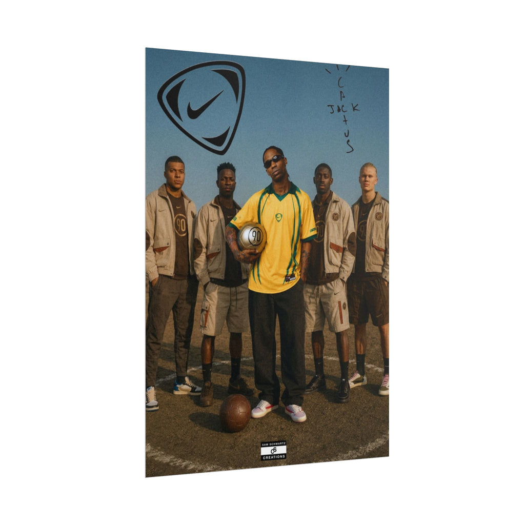 Cactus 90 Poster | Travis Scott and Football Icons Wall Art