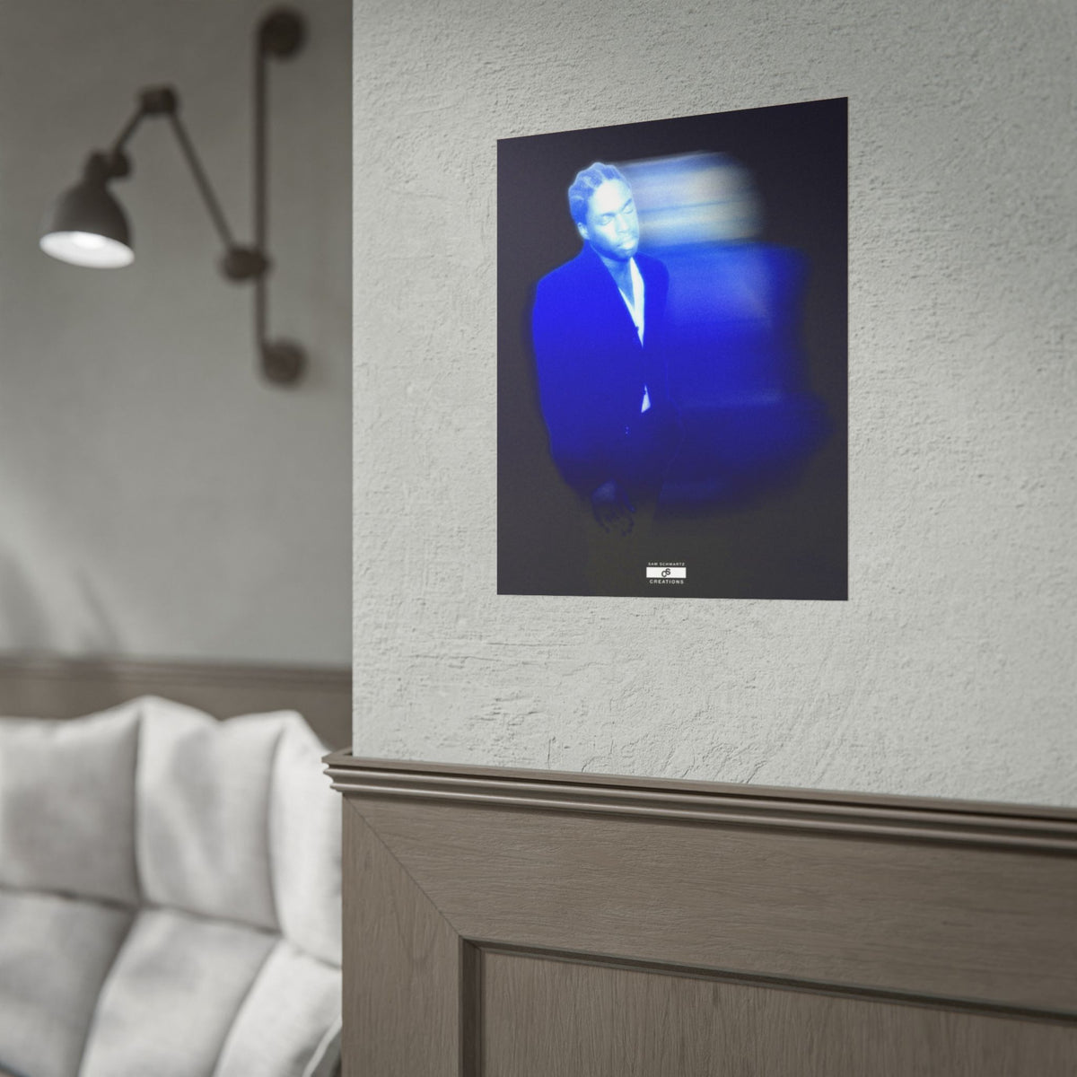 Blue Motion Poster | Contemporary Music Wall Art
