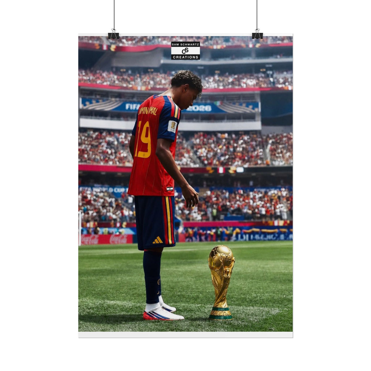 The Golden Dream Poster | Lamine Yamal Spain Football Wall Art