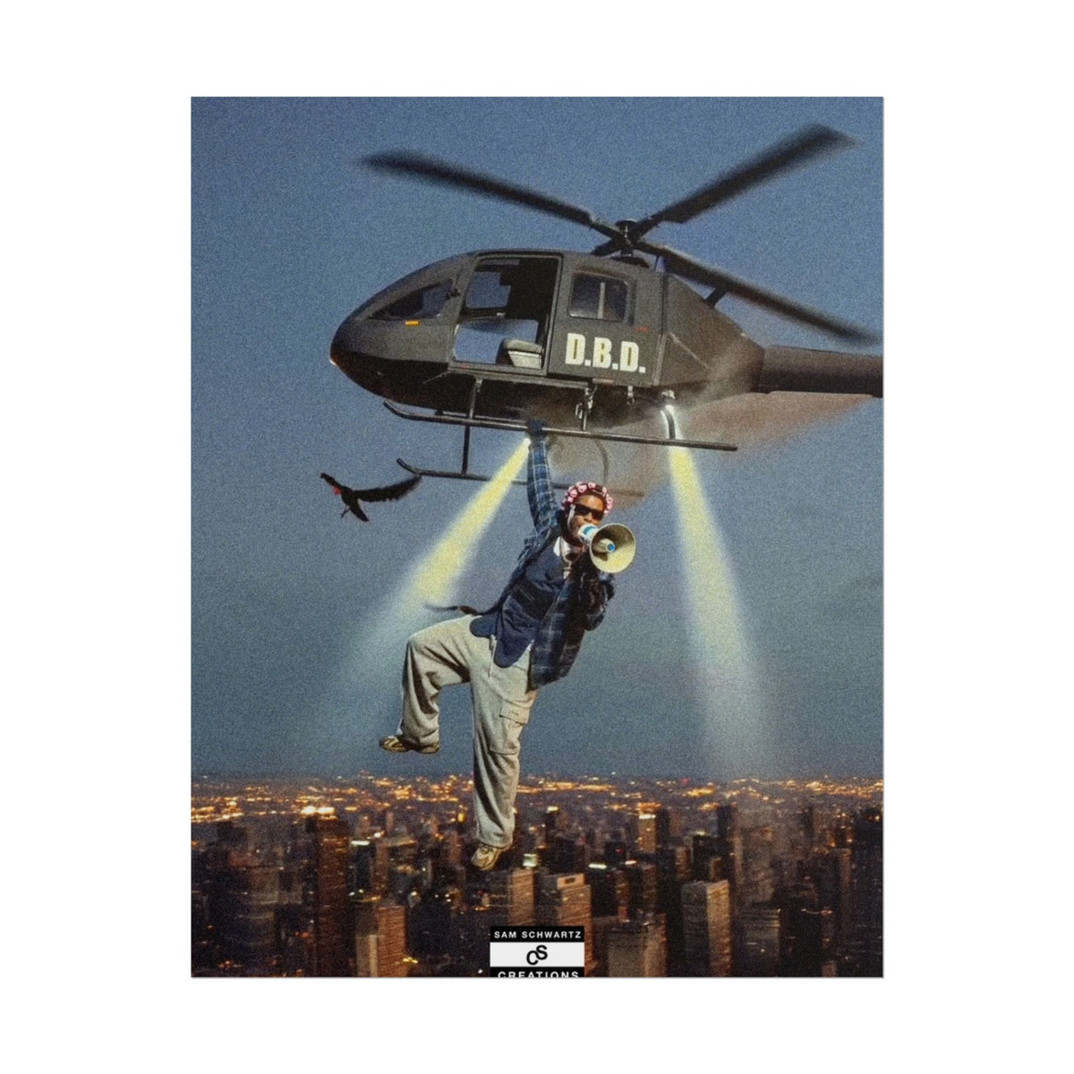 Don't Be Dumb Poster | Helicopter Music Culture Wall Art